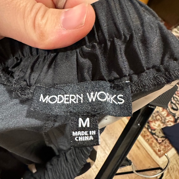 Modern Works Black & Beige Stripe Top Long Sleeve Shirt and pant set - Picture 6 of 6